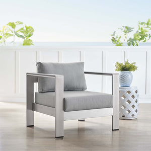 Shore Sunbrella Fabric Aluminum Outdoor Patio Armchair by Modway