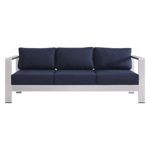 Shore Sunbrella Fabric Aluminum Outdoor Patio Sofa by Modway