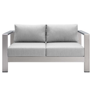 Shore 3 Piece Sunbrella Fabric Outdoor Patio Aluminum Set by Modway