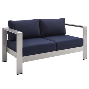 Shore 3 Piece Sunbrella Fabric Outdoor Patio Aluminum Set by Modway