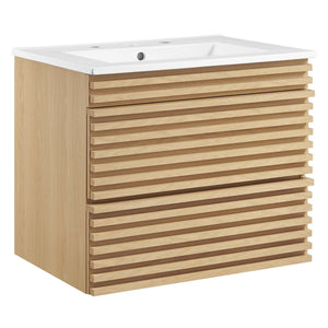 Render 24" Wall-Mount Bathroom Vanity by Modway