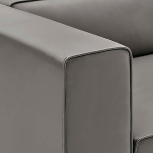 Mingle 2-Piece Vegan Leather Sectional Sofa Loveseat by Modway