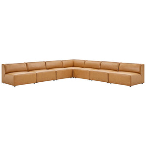 Mingle 7-Piece Vegan Leather Sectional Sofa by Modway