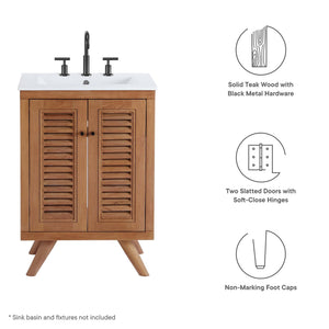 Birdie 24" Teak Wood Bathroom Vanity Cabinet