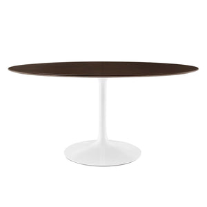 Lippa 60" Oval Cherry Walnut Wood Dining Table by Modway