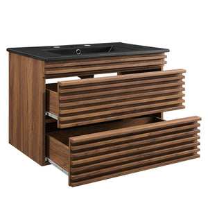 Render 30" Wall-Mount Bathroom Vanity by Modway