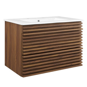Render 30" Wall-Mount Bathroom Vanity by Modway