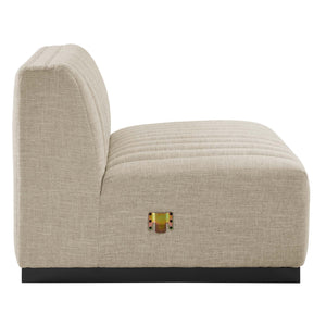 Conjure Channel Tufted Upholstered Fabric Armless Chair