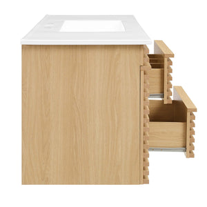 Render 48" Wall-Mount Bathroom Vanity by Modway