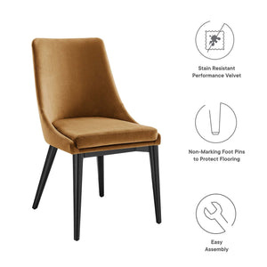 Viscount Accent Performance Velvet Dining Chairs Set of 2 by Modway