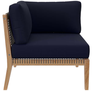Clearwater Outdoor Patio Teak Wood Corner Chair by Modway