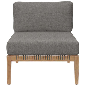 Clearwater Outdoor Patio Teak Wood Armless Chair by Modway