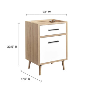 Maverick 24" Bathroom Vanity Cabinet Oak White