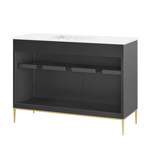 Awaken 48" Double Sink Bathroom Vanity by Modway