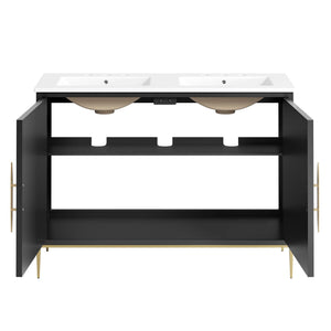 Awaken 48" Double Sink Bathroom Vanity by Modway