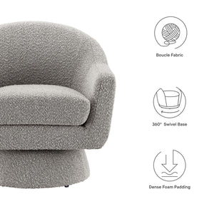 Astral Boucle Fabric Swivel Chair by Modway