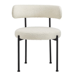 Albie Boucle Fabric Dining Chairs Set of 2 by Modway