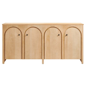 Appia Wood Grain 4-Door Sideboard Storage Cabinet by Modway