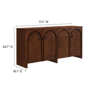 Appia Wood Grain 4-Door Sideboard Storage Cabinet by Modway