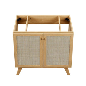 Soma 36" Bathroom Vanity Cabinet with Rattan Doors