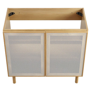 Calla 36" Perforated Metal Bathroom Vanity Cabinet by Modway