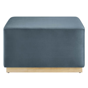 Tilden Large 28" Square Performance Velvet Upholstered Ottoman