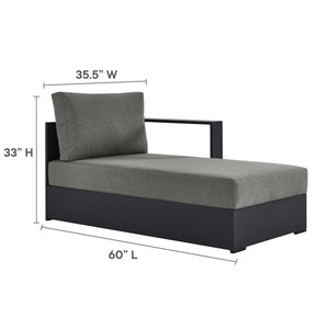 Tahoe 2-Piece Outdoor Aluminum Chaise Sectional Sofa