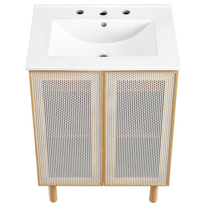 Calla 24" Perforated Metal Bathroom Vanity by Modway