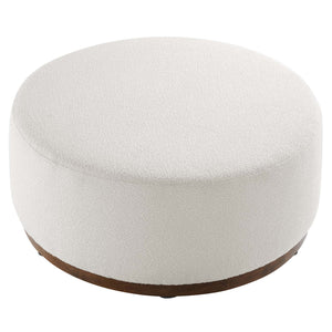 Tilden Large 38" Round Boucle Upholstered Ottoman by Modway