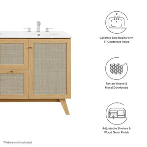 Soma 48" Double Sink Bathroom Vanity by Modway