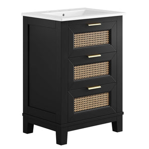 Dixie 24" Solid Wood Bathroom Vanity by Modway