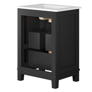 Dixie 24" Solid Wood Bathroom Vanity by Modway