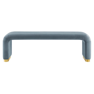 Koda Performance Velvet Waterfall Long Bench by Modway