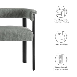 Imogen Fabric Upholstered Barrel Dining Chairs Set of 2