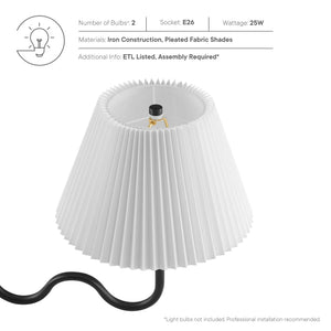 Wave Squiggle 2-Arm Pendant Light by Modway