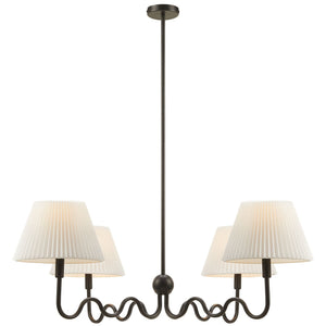 Wave Squiggle 4-Arm Pendant Light by Modway