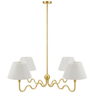 Wave Squiggle 4-Arm Pendant Light by Modway
