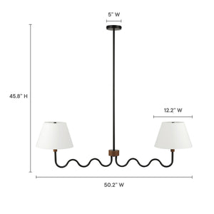 Sunlit Squiggle 2-Arm Pendant Light by Modway