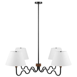 Sunlit Squiggle 4-Arm Pendant Light by Modway