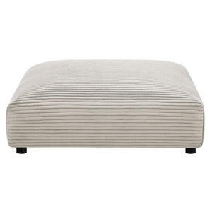 Solace Modular Corduroy Upholstered Armless Chair and Ottoman Set by Modway