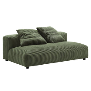 Solace 2-Piece Modular Corduroy Upholstered Sectional Sofa with Chaise