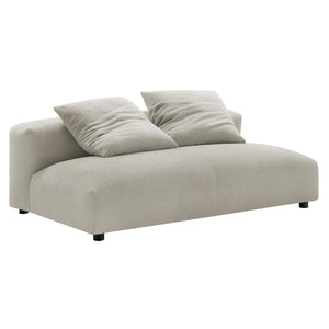 Solace 2-Piece Modular Upholstered Fabric Sectional Sofa with Chaise by Modway