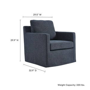 Serene Fabric Slipcovered Swivel Armchair by Modway