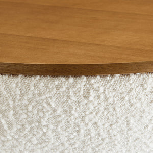 Tridome Round Boucle Upholstered Storage Coffee Table by Modway