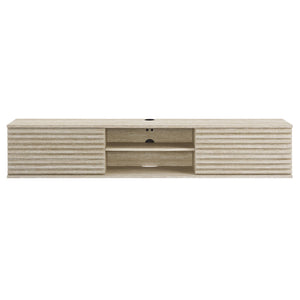 Render 70" Faux Travertine Wall-Mount Media Console TV Stand