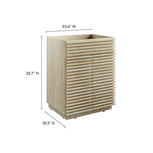 Render 24" Faux Travertine Bathroom Vanity Cabinet