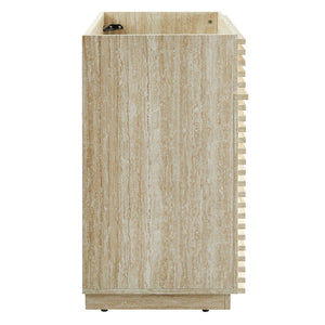 Render 30" Faux Travertine Bathroom Vanity Cabinet