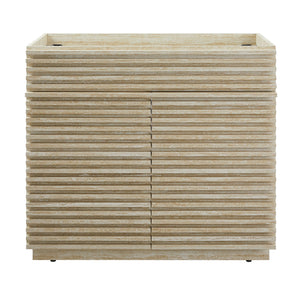 Render 36" Faux Travertine Bathroom Vanity Cabinet