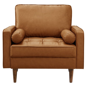 Valour Tufted Vegan Leather Accent Armchair by Modway