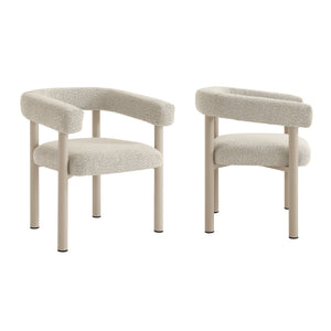 Nautica Outdoor Patio Aluminum Dining Armchairs Set of 2 by Modway